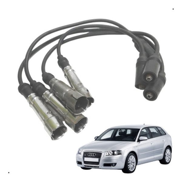 Jogo De Cabo De Vela Audi A3 2007 Preto