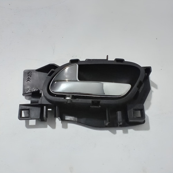 Maçaneta Interna Porta Dianteira Esquerda C3 2013 Sku 66040 Preto Dianteira